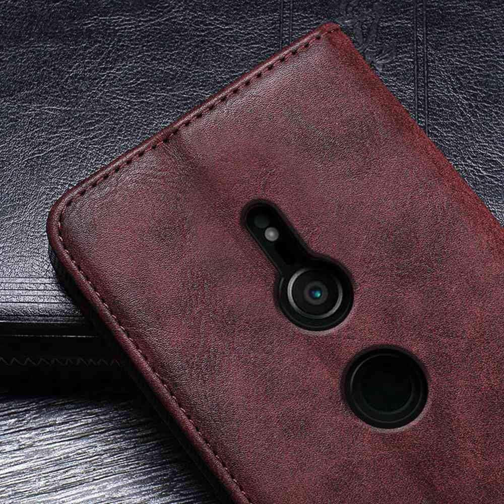 Case for Sony Xperia XZ3, Leather Stand Wallet Flip Case Cover for Sony Xperia Xz3,Retro Trend Phone Protection Shell,Wallet Phone Case With[Cash and Card Slots]  Manyip   