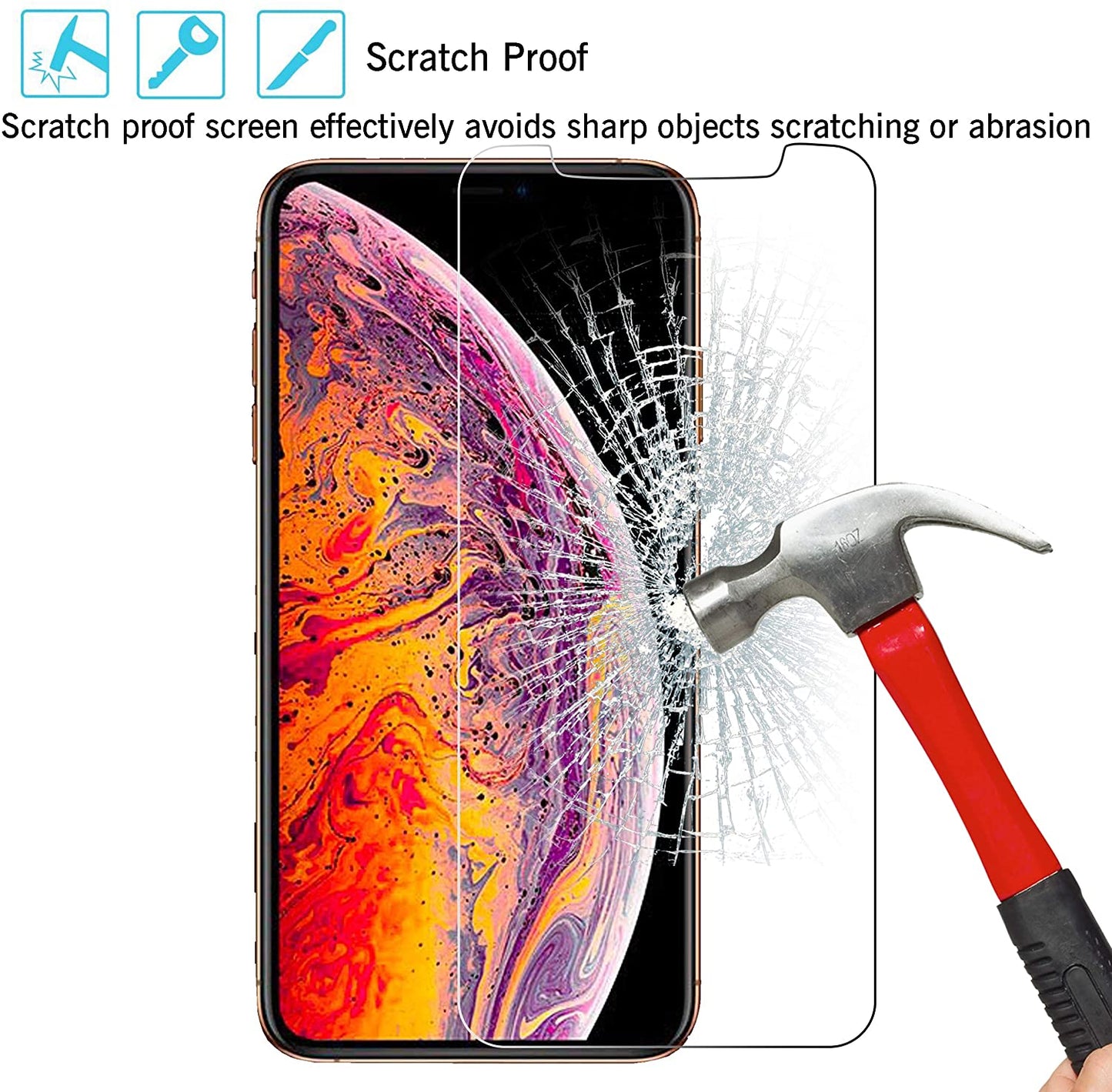 Ailun Screen Protector for Iphone 11 Pro Max/Iphone Xs Max 3 Pack 6.5 Inch 2019/2018 Release Case Friendly Tempered Glass  Siania   