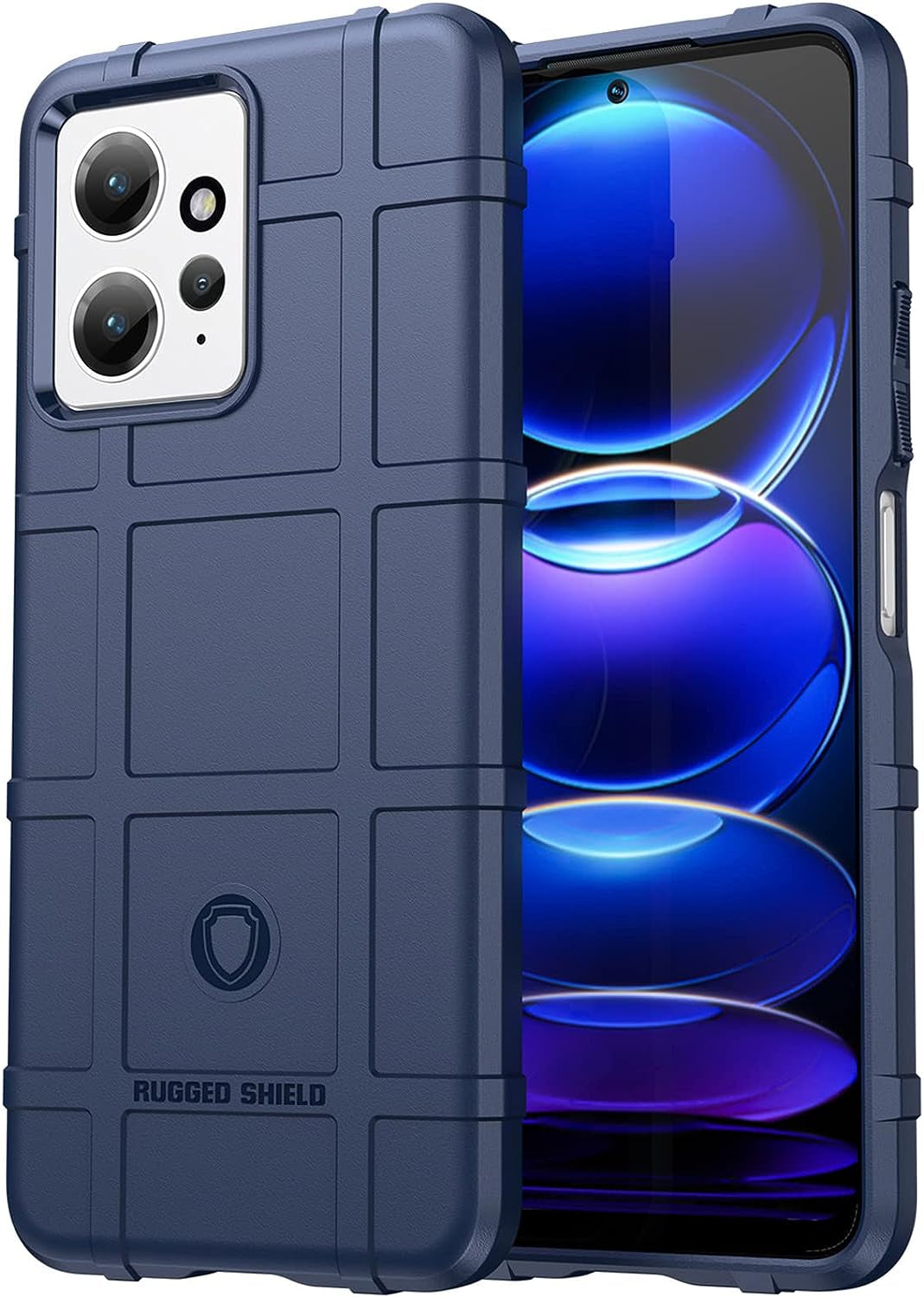 Ccsmall for Xiaomi Redmi Note 12 4G Case, Heavy Duty Shockproof Slim Protection Phone Case Support Wireless Charging Cover for Xiaomi Redmi Note 12 4G HD Black  CCSmall Blue Xiaomi Redmi Note 12 4G 