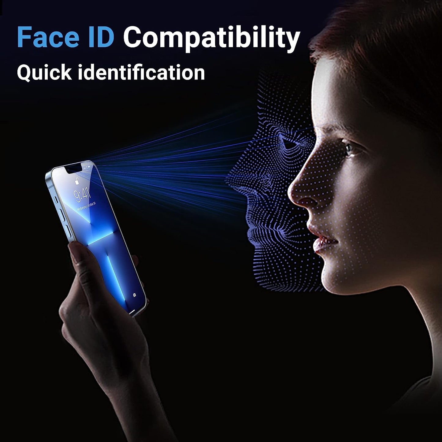 OTOFLY Glass Screen Protector Designed for Iphone 13/Iphone 13 Pro, 2 Pack 6.1 Inch Full Protection Durable Tempered Glass for Iphone 13/ 13 Pro 6.1" with Easy Installation Kit [Anti-Scratch, Anti-Fingerprint, Bubble Free and Case-Friendly]  OTOFLY Direct   