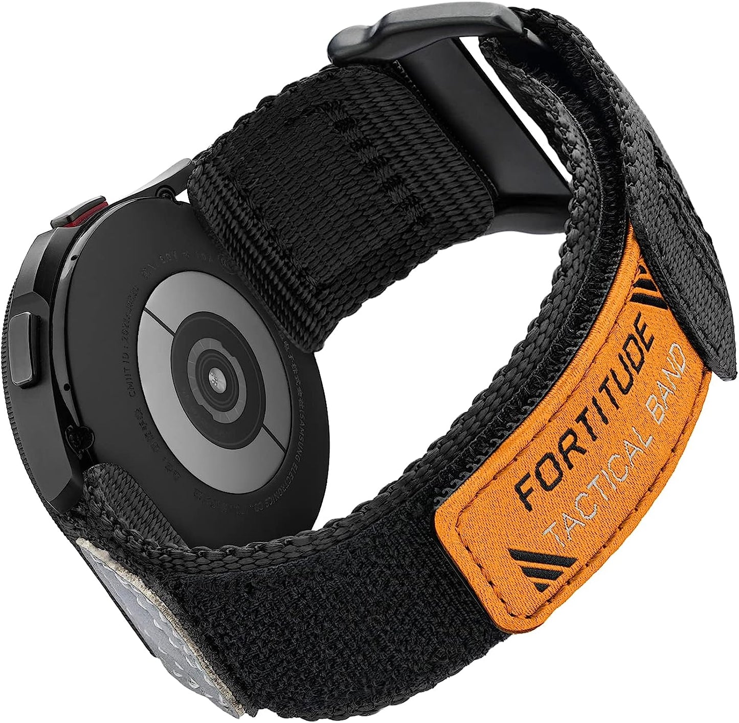 20Mm Quick Release Nylon Rugged Sports Watch Band for Men Compatible with Samsung Galaxy Watch 4/5 Band/Active 2 Watch Bands 40Mm 44Mm/Galaxy Watch 5 Pro Band 45Mm/Watch  41Mm/Watch 4 Classic 42Mm 46Mm Black/Navy Blue/Crimson Red/Pumpkin Orange/Army Green  Ritche Black-Pumpkin Orange 20mm(7"-8.8") 