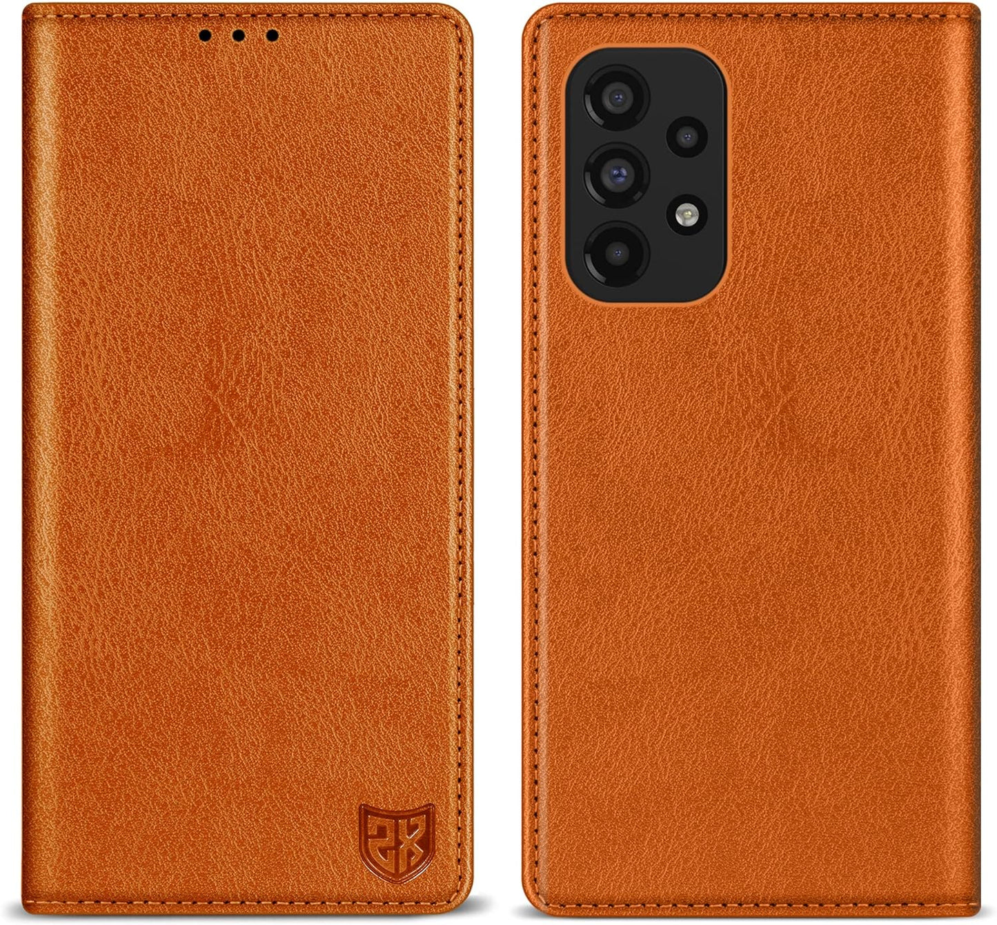 ZZXX Samsung Galaxy A53 5G Wallet Case with [RFID Blocking] Card Slot Stand Strong Magnetic Leather Flip Fold Protective Phone Case for Samsung Galaxy A53 5G Case Wallet(Lake Blue-6.5 Inch)  ZZXX Brown Samsung Galaxy A53 5G 6.5 Inch 