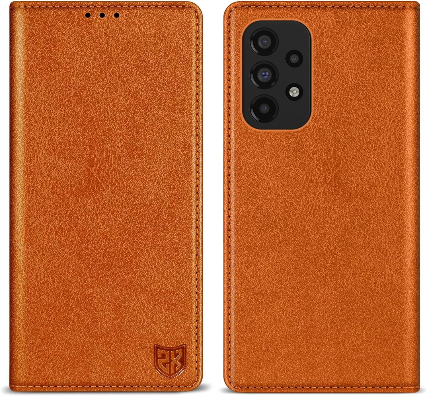 ZZXX Samsung Galaxy A53 5G Wallet Case with [RFID Blocking] Card Slot Stand Strong Magnetic Leather Flip Fold Protective Phone Case for Samsung Galaxy A53 5G Case Wallet(Lake Blue-6.5 Inch)  ZZXX Brown Samsung Galaxy A53 5G 6.5 Inch 