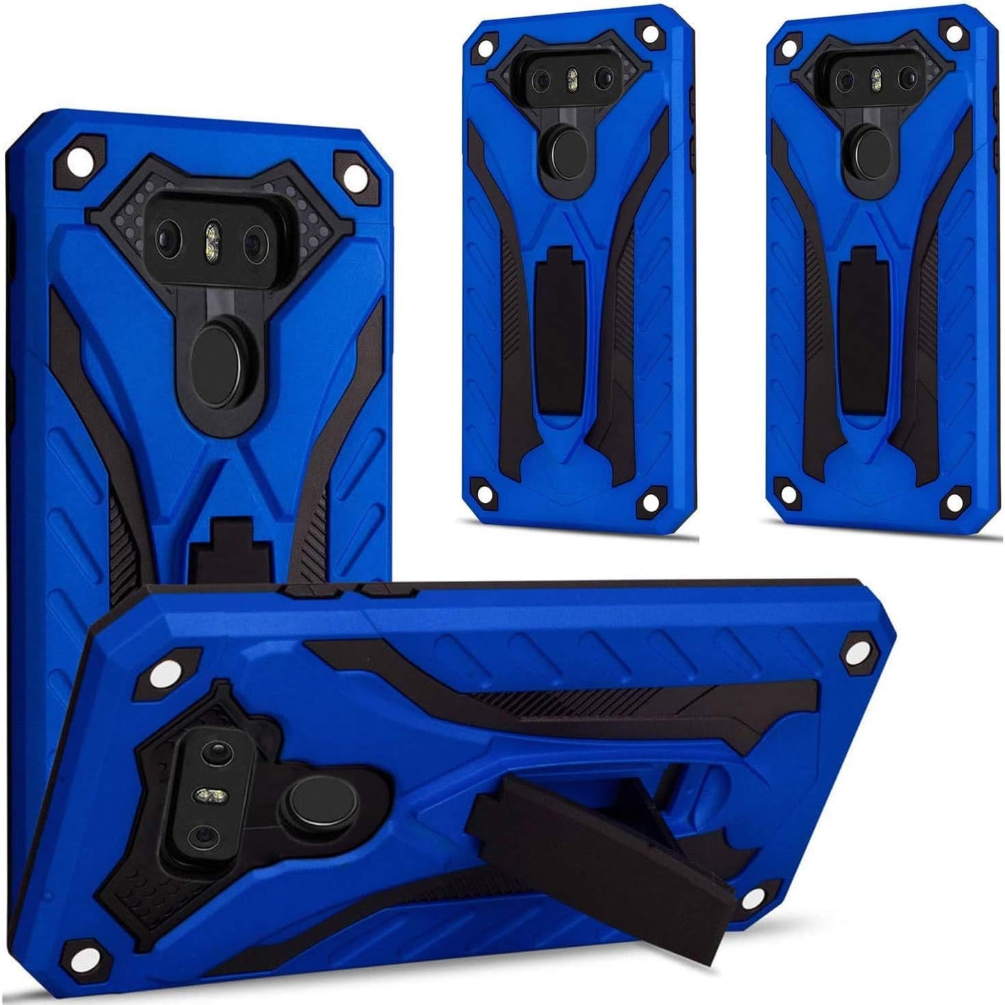 Case for LG G6, [Heavy Duty] Premium Hybrid Kickstand Shockproof Hard Bumper Phone Case Full Body Dual Layer Rugged Cover for LG G6 Case/Lg G6 Plus,Black  KET Blue  