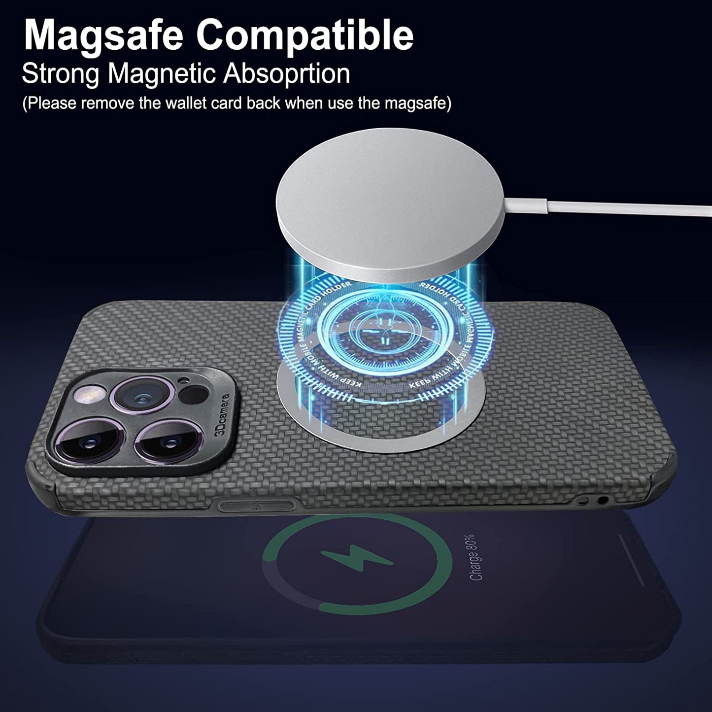 ATRAING Design for Iphone 14 Pro Max Case with Wallet Card Holders Compatible with Magsafe Charger Magnetic Detachable Wallet Leather Ultra Slim Phone Case for 14 Pro Max 6.7'' 2022-Blue  ATRAING   