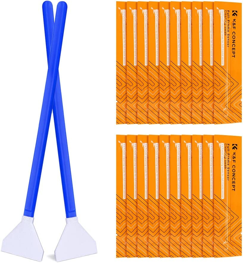 K&F Concept 9-In-1 Camera Lens Cleaning Kit for DSLR Camera Lens Filter Cell Phones with Air Blowing, Vacuum Cleaning Cloth*6, 15Ml Cleaning Cloths Liquid, Lens Cleaning Pen  Shenzhen Zhuoer Photograph 20 Pack Swabs  