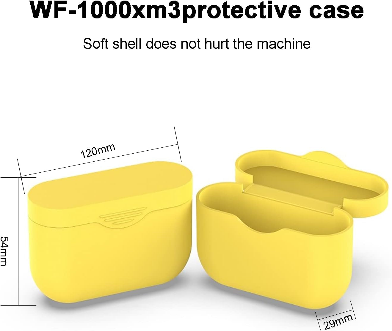 Adhiper WF-1000XM3 Protective Case Compatible with Sony WF-1000XM3 Headphone Charging Case Silicone Case Cover Protective Cover (Yellow)  Adhiper   