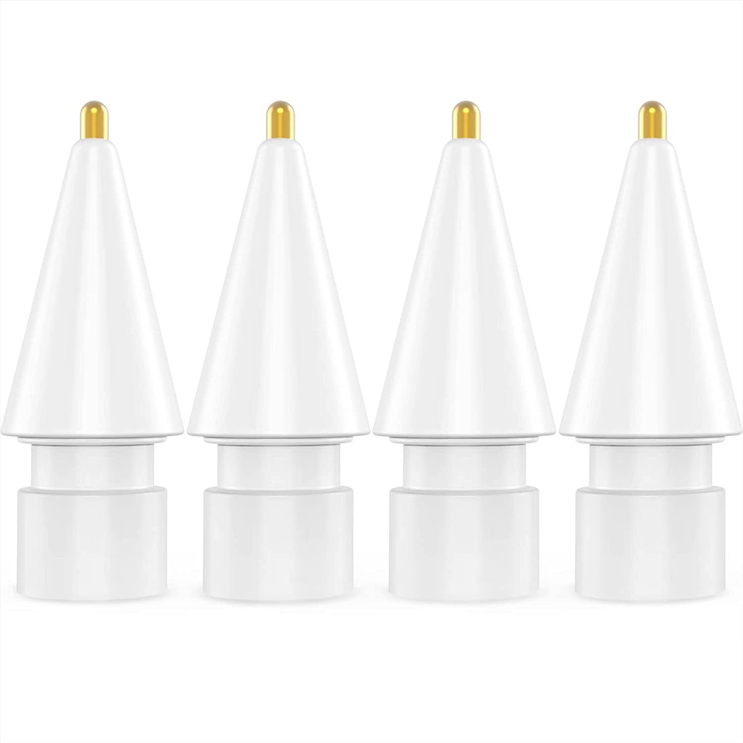 NIUTRENDZ 4 Pack Replacement Tips for Apple Pencil 2Nd Generation and 1St Generation Fine Point Metal Tip, Wear-Resistant & Precise Control (1.95Mm, Clear + Pink + Blue + Grey)  NIUTRENDZ 1.95mm - White 1.95mm 