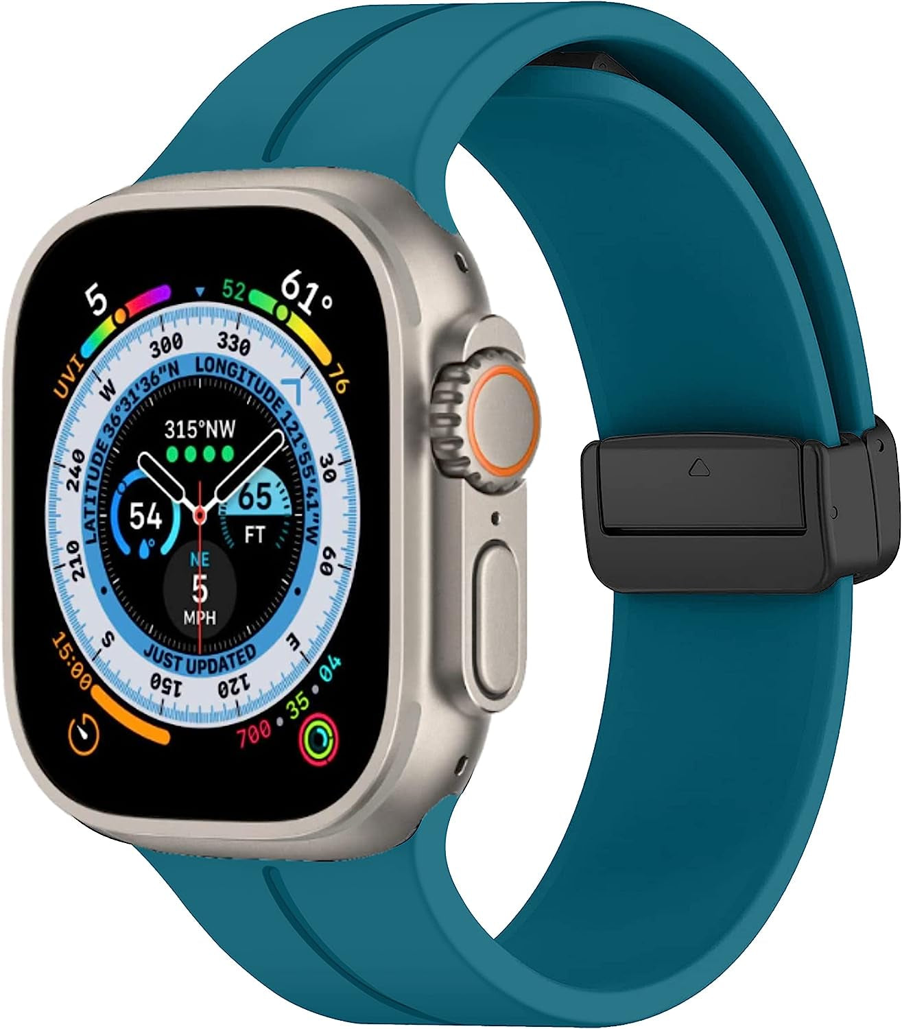 For Apple Watch Band 41Mm 40Mm 38Mm Women Men, Iwatch Bands Silicone Magnetic Bracelet Wristband Sport Band for Apple Watch Series 8 7 Series SE 2Nd Generation SE 6 5 4 3 2 1 Strap  SOLOLUP Cyan 42/44/45/49mm 