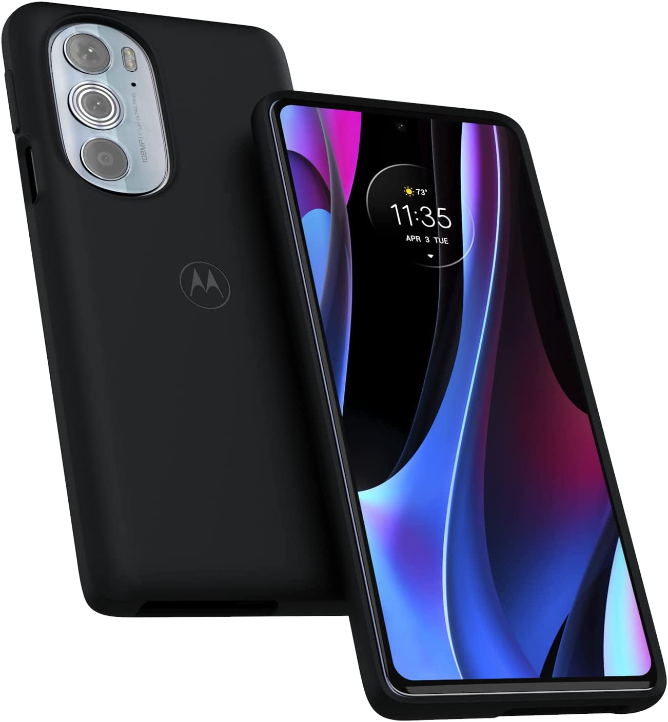 Motorola Edge+ (2022) Protective Case- Black Precision Fit, Stylish Shock Absorbing Phone Cases [NOT for Edge+ 2020/Edge+ 2023, Edge 2021/Edge 5G UW 2021, & Edge 2022]  Salom America Company   