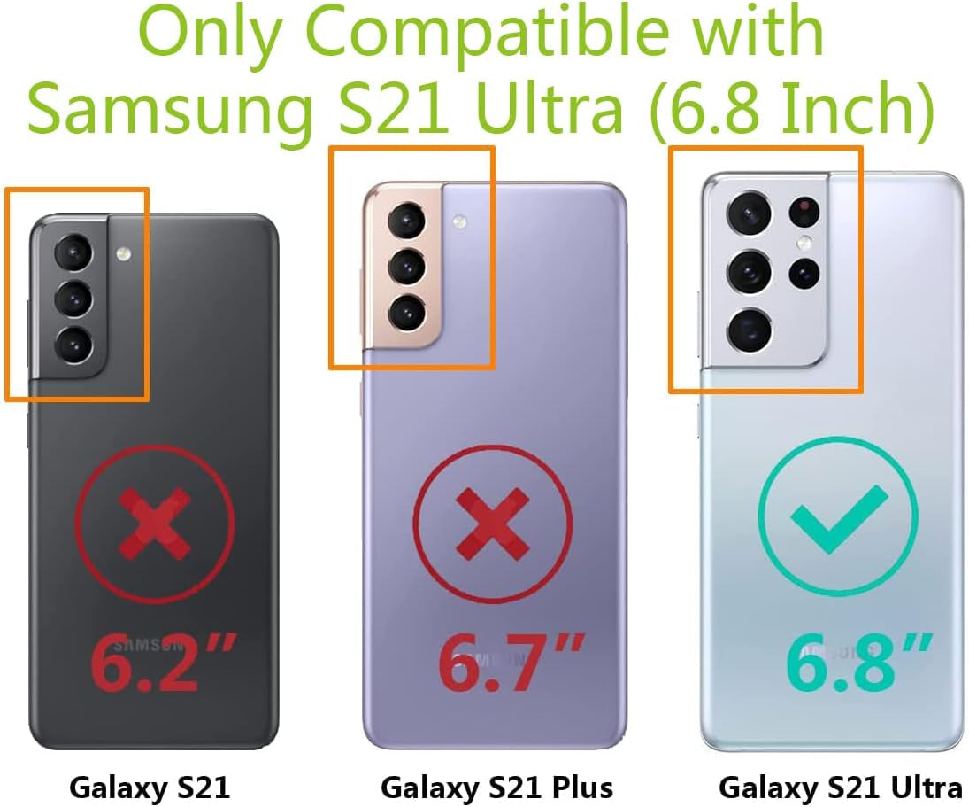 Meishangmei for Samsung Galaxy S21 Ultra Case 6.8" Sparkle Bling with Strap Stand Cute Pattern IMD Design Silicone Shockproof Protective Glitter Cases Cover for Girls and Women - Pink Dumbo  Meishangmei   