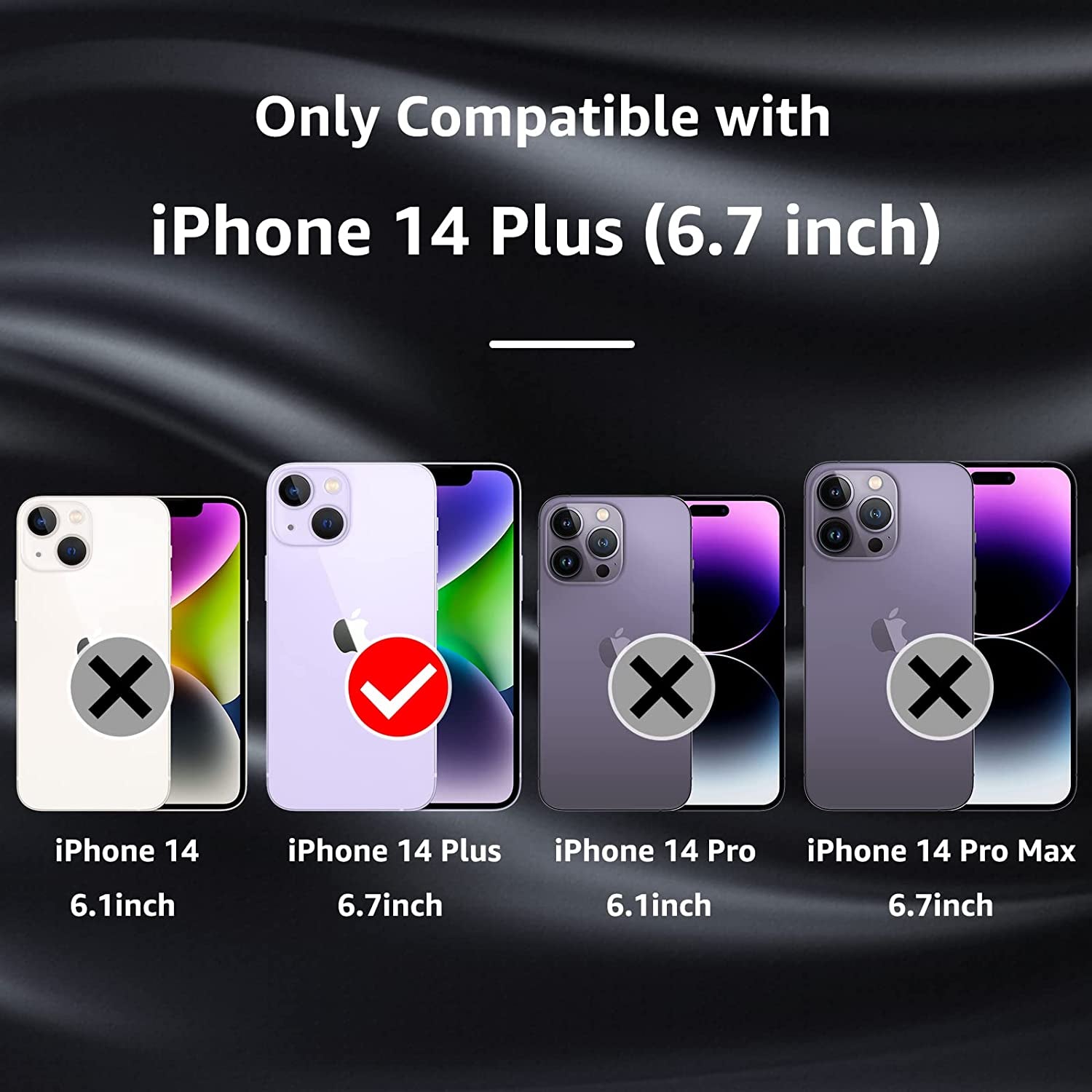 MCFANCE Silicone Magnetic Case for Iphone 14 plus Magsafe Case Silicone Phone Case with Microfiber Lining for Iphone 14 plus 6.7 Inch 2022, Darkgrey  MCFANCE   