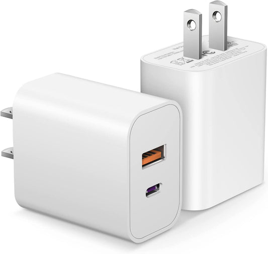 [2 Pack] USB C Wall Charger【Apple Mfi Certified】 Dual Port PD Power Adapter Fast Charging Block for Iphone 14/14 Pro/14 Pro Max/14 Plus/13/12/11, XS/XR/X, Ipad, Google Pixel, Samsung Galaxy and More  Shenzhen Dipinle Technology Co., Ltd   