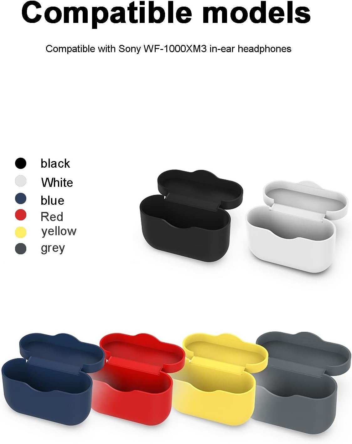 Adhiper WF-1000XM3 Protective Case Compatible with Sony WF-1000XM3 Headphone Charging Case Silicone Case Cover Protective Cover (Yellow)  Adhiper   