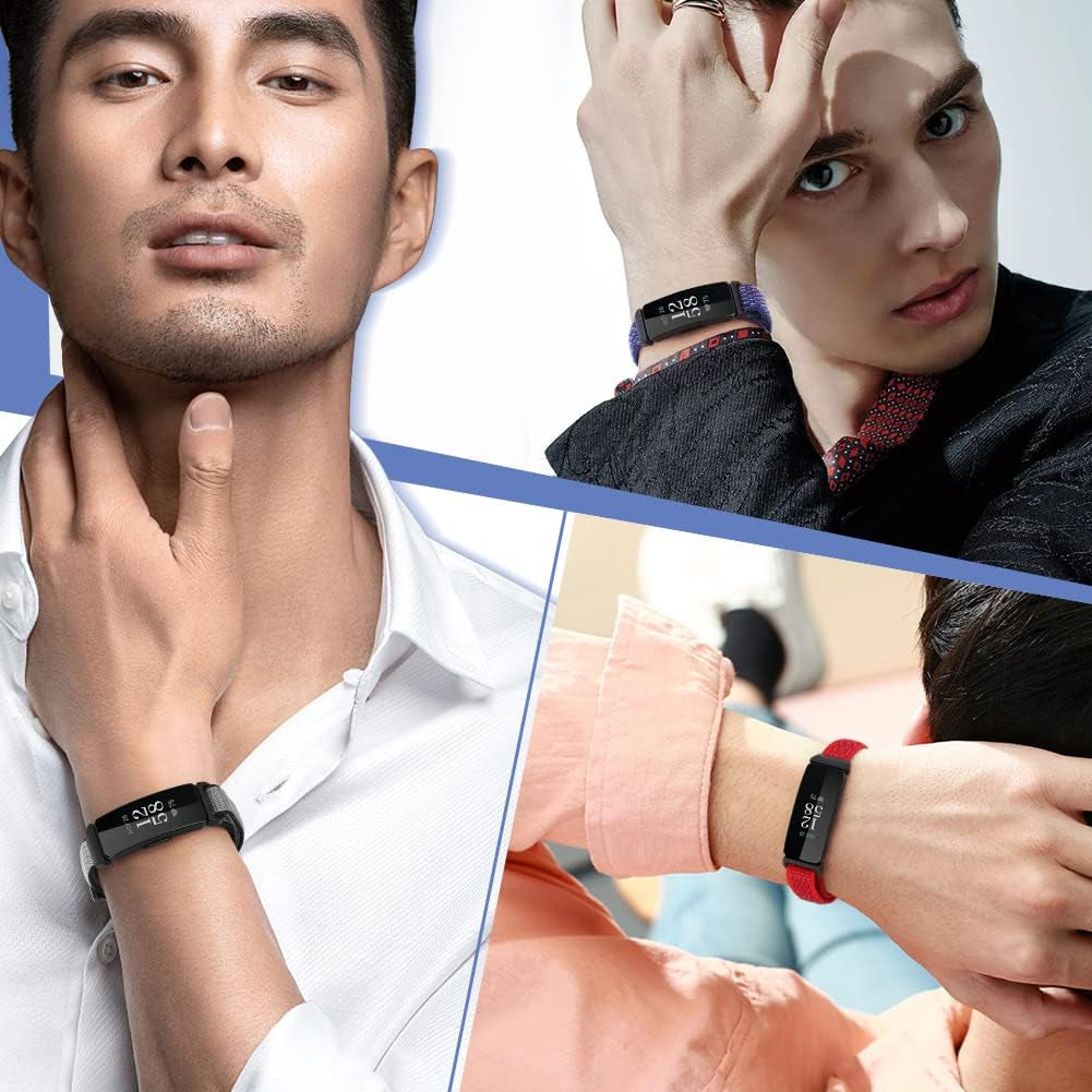 WNIPH Nylon Loop Watch Bands Compatible for Fitbit Inspire 2/ Inspire/ Inspire HR/ Ace 2/ Ace 3 Bands, Soft Adjustable Sport Loop Wristband Replacement Breathable Nylon Straps for Men Women Kids  WNIPH   