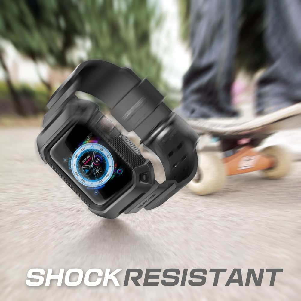 SUPCASE [Unicorn Beetle Pro] Designed for Apple Watch Series 8/7/6/SE/5/4 [45/44Mm], Rugged Protective Case with Strap Bands (Black)  SUPCASE   