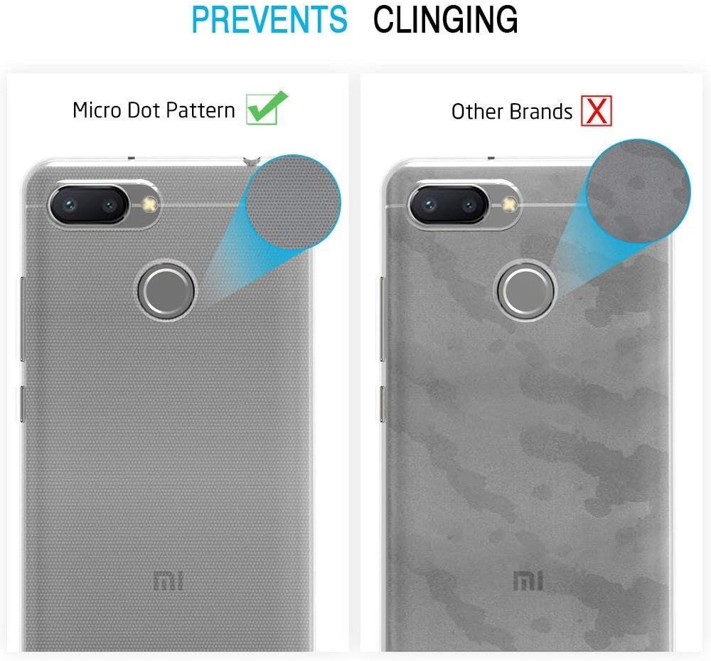 Maijin Case for Xiaomi Redmi 6 (5.45 Inch) Soft TPU Rubber Gel Bumper Transparent Back Cover  MaiJin   