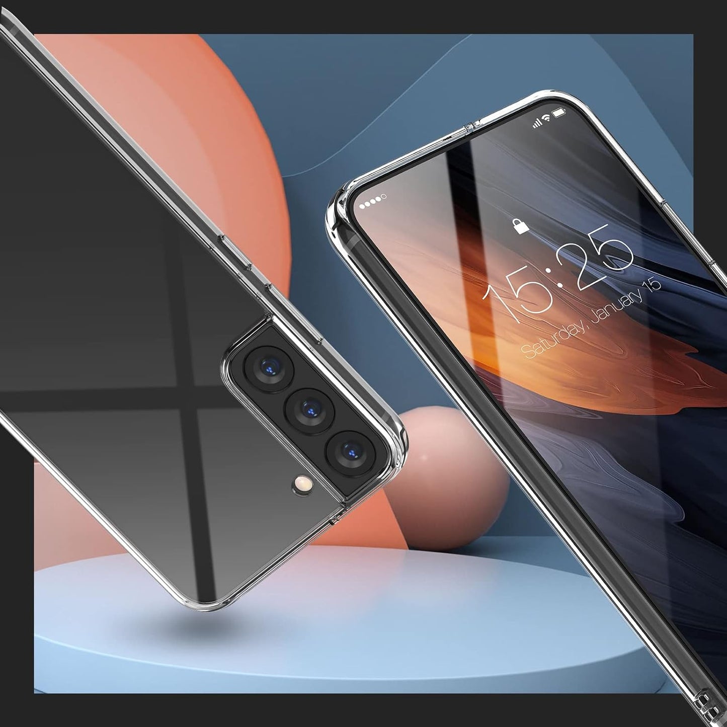 MATEPROX Compatible with Samsung Galaxy S22 plus Case, Clear Thin Slim Crystal Transparent Shockproof Bumper Cover for Samsung S 22+ 5G (2022)-Clear  MATEPROX   