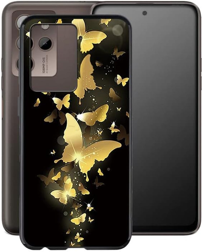 WIMSPEED Case for HTC U23 Pro (6.7"), Black Soft TPU Bumper Phone Case, Slim Shockproof Silicone Military Grade Drop Protective Shell for HTC U23 Pro - Camellia  WIMSPEED Wma30  