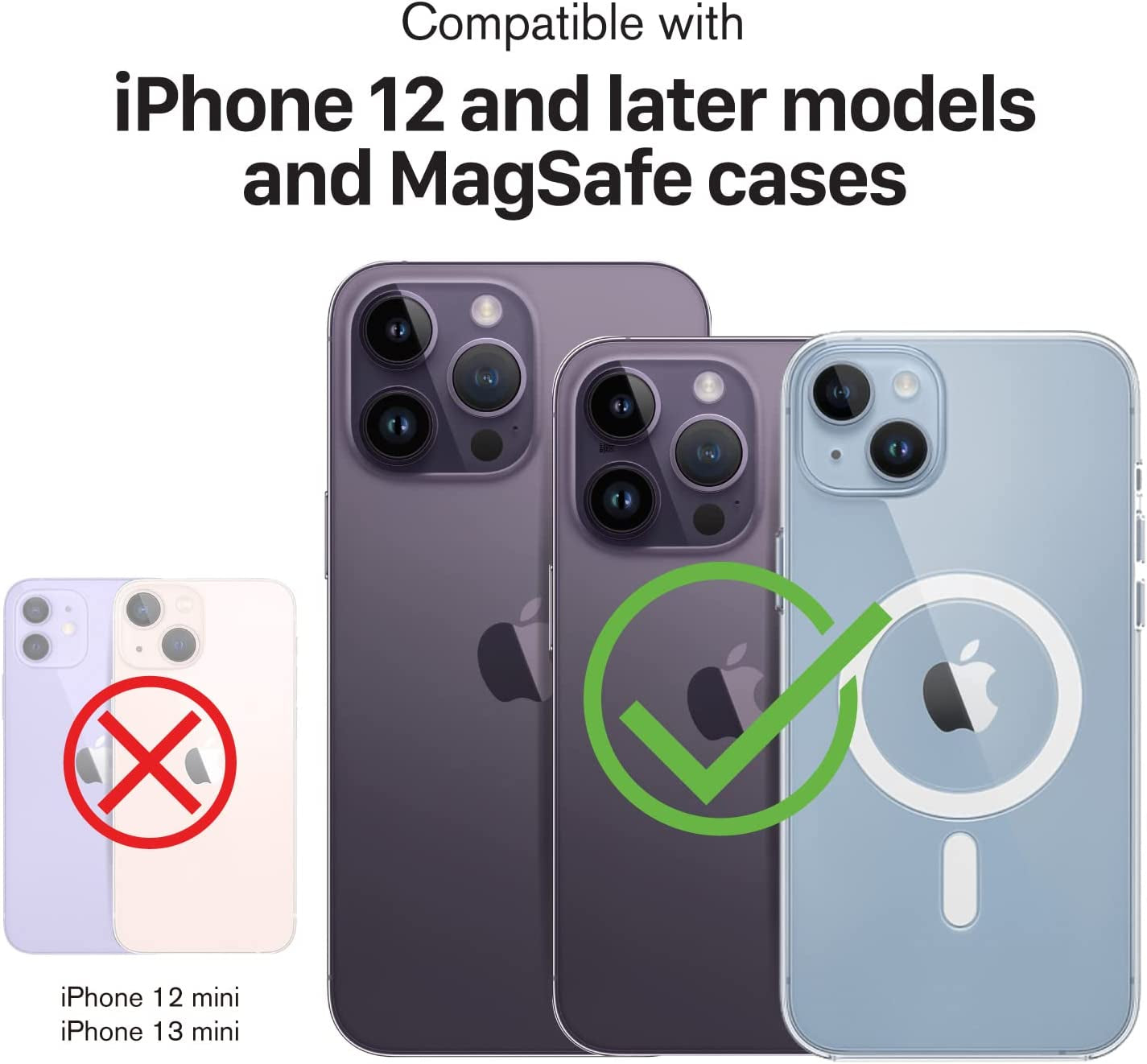 VENA Magsafe Wallet for Iphone with Airtag Holder, Card Holder, RFID Protection, 3-In-1 Detachable Magnetic Leather Case with Kickstand for Iphone 14/13/12 Series - Burgundy Red  Vena   