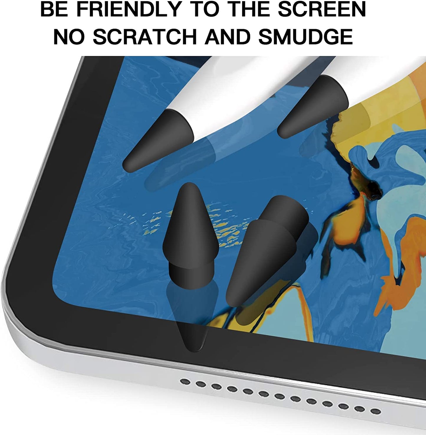 MEKO 4 Pack Replacement Tips for Apple Pencil 1St Gen & 2Nd Gen, Pen Nibs for Ipad Pro Pencil- Black  MEKO   