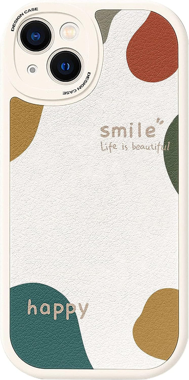 ZEZHOU Iphone 13 Mini Clear Case with Camera Lens Protector, Non Yellow Square Electroplated Edge, Upgraded Shockproof Inner Silicone Bumper Shell, Slim Thin Phone Case for Iphone 13 Mini 6.1", Black  ZEZHOU Fashion Lambskin Tpu Case With Pattern, White Design For Iphone 13 Case, 6.1" 