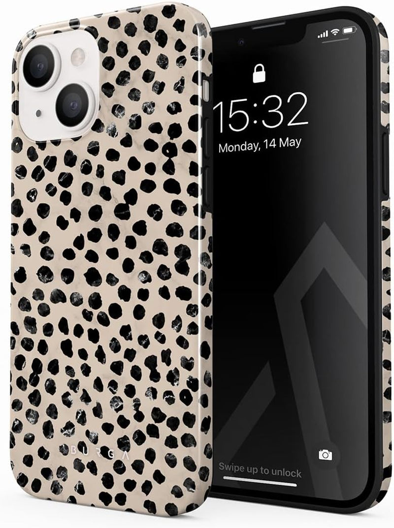 BURGA Phone Case Compatible with Iphone 14 PRO - Wireless Charging Compatible, Hybrid 2-Layer Hard Shell + Silicone Protective Case, Heavy Duty Protection, Slim Fit, Shock  BURGA Almond Latte Iphone 13 