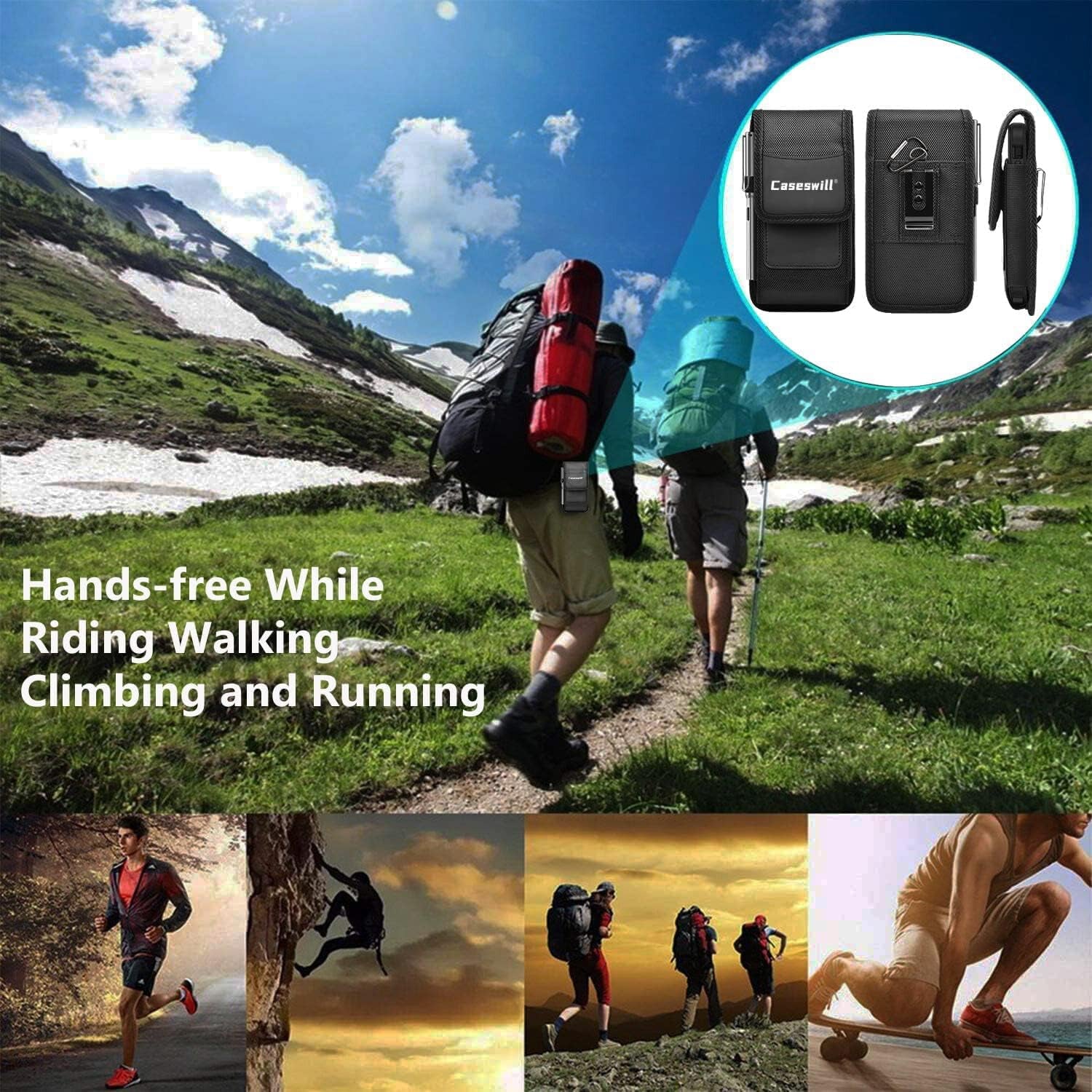 Caseswill Phone Holster for Google Pixel Fold 8 7A 7 6A 6 Pro 5A 5 4A 5G 4 Xl/Oneplus Open Nord 3 N30 N300 N20 N200 11 11R 10T 10 9 9R 8T 8 Pro Case Nylon Pouch Belt Clip Holster  caseswill   