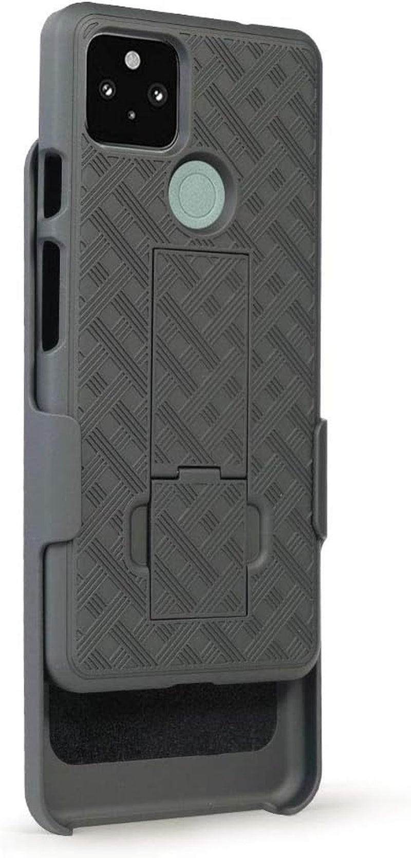 JACKPOT WIRELESS for Google Pixel 4A 5G Case 6.2 Inch (Not Fit Pixel 4A) Holster with Screen Protector, Swivel Belt Clip Kickstand Holder, Slim Rugged Full Shell Protective Cover (Black)  JACKPOT WIRELESS   