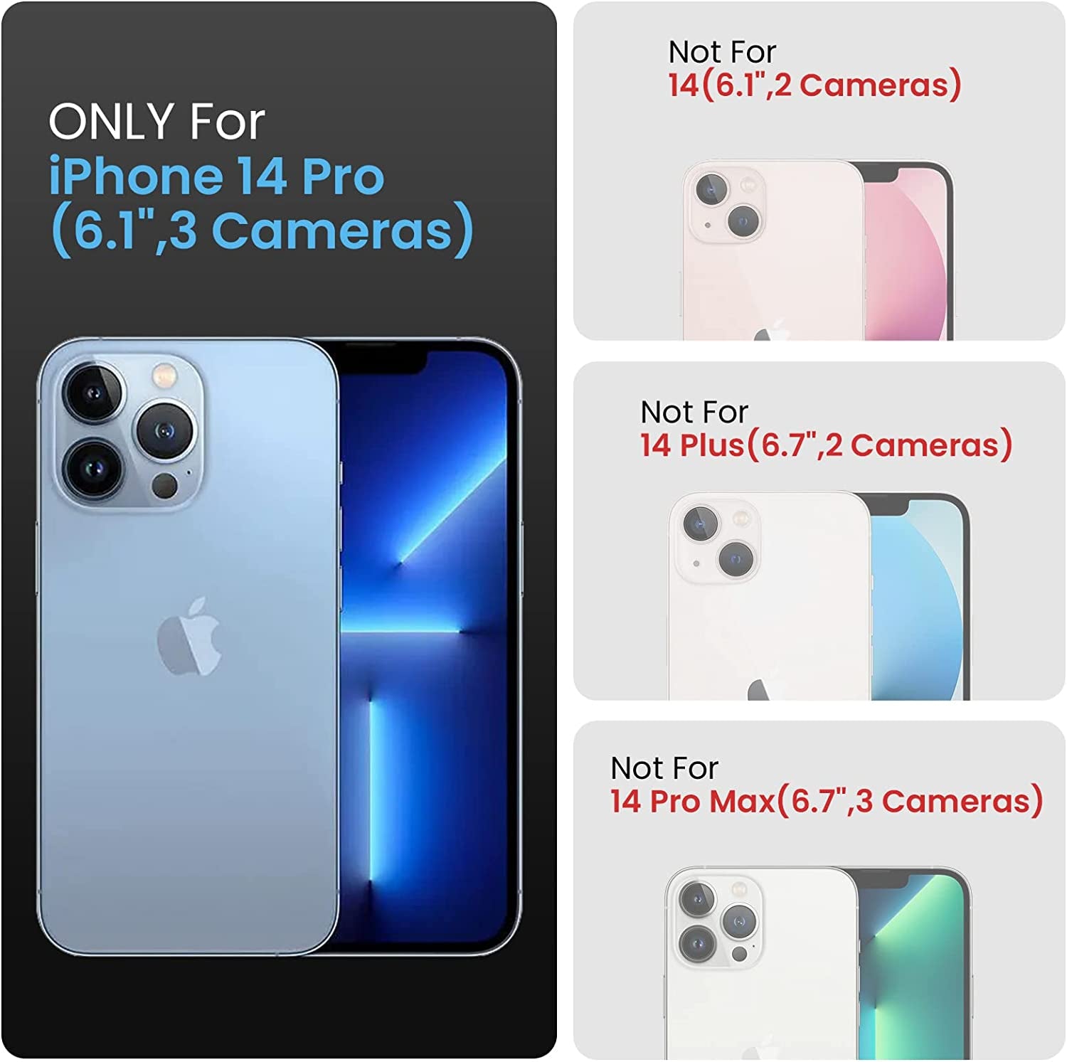 Firenova for Iphone 14 Pro Case, Silicone Upgraded [Camera Protection] Phone Case with [2 Screen Protectors], Soft Anti-Scratch Microfiber Lining Inside, 6.1 Inch, Black  FireNova   