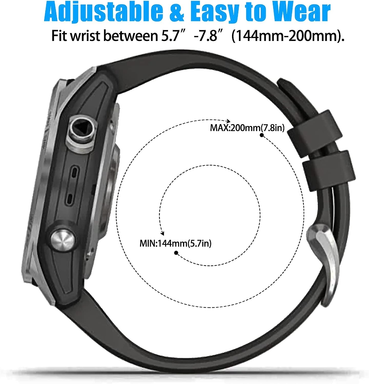 ZPJPPLX 20Mm Soft Silicone Quickfit Watch Band Compatible with Garmin Fenix 7S/Fenix 6S Pro/6S,Sport Replacement Wristband for Fenix 5S Plus/5S/Descent Mk2S Smartwatch Band  ZPJPPLX   