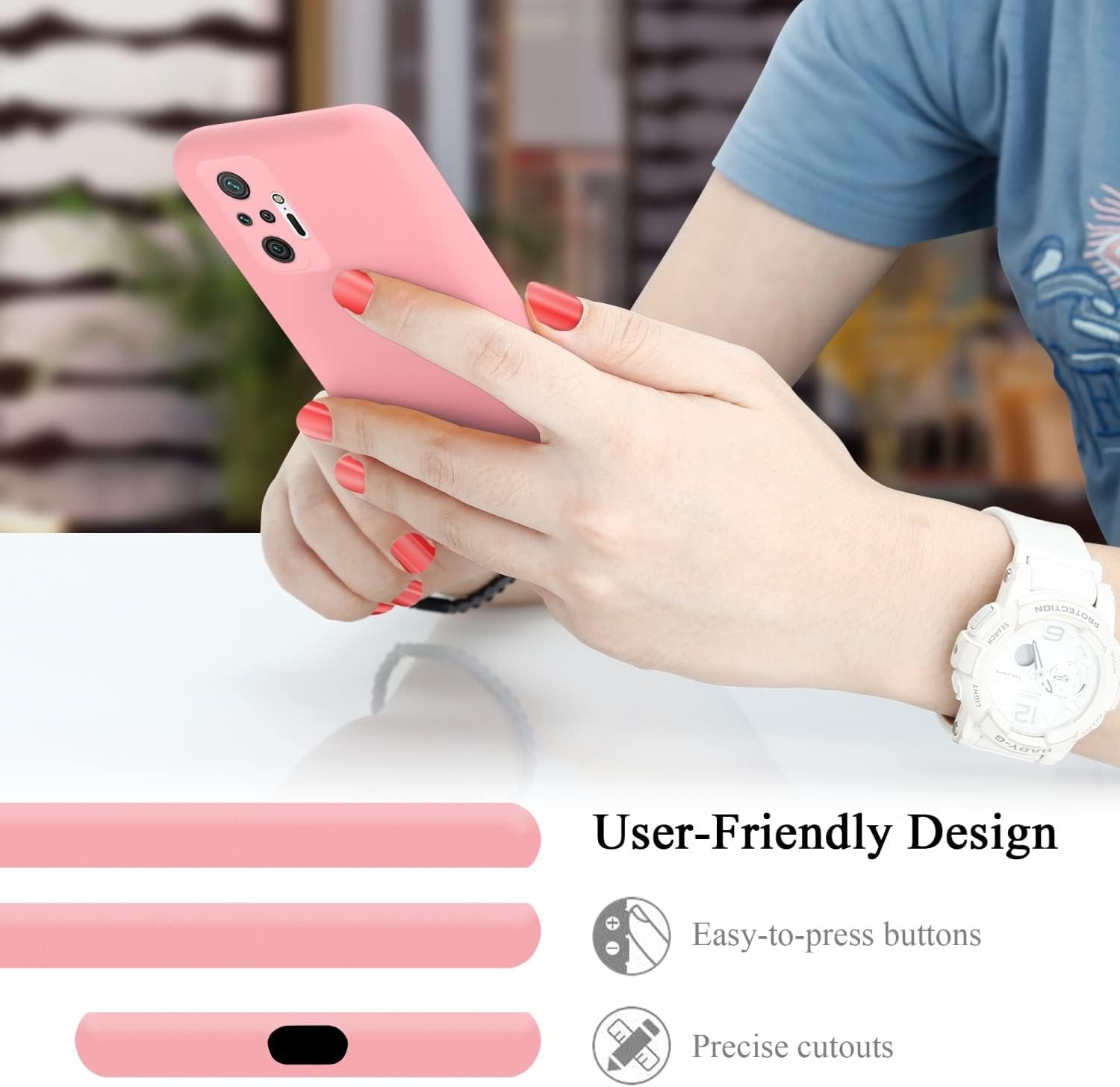 Cadorabo Case Compatible with Xiaomi Redmi Note 10 Pro in Liquid Pink - Shockproof and Scratch Resistant TPU Silicone Cover - Ultra Slim Protective Gel Shell Bumper Back Skin  Cadorabo   