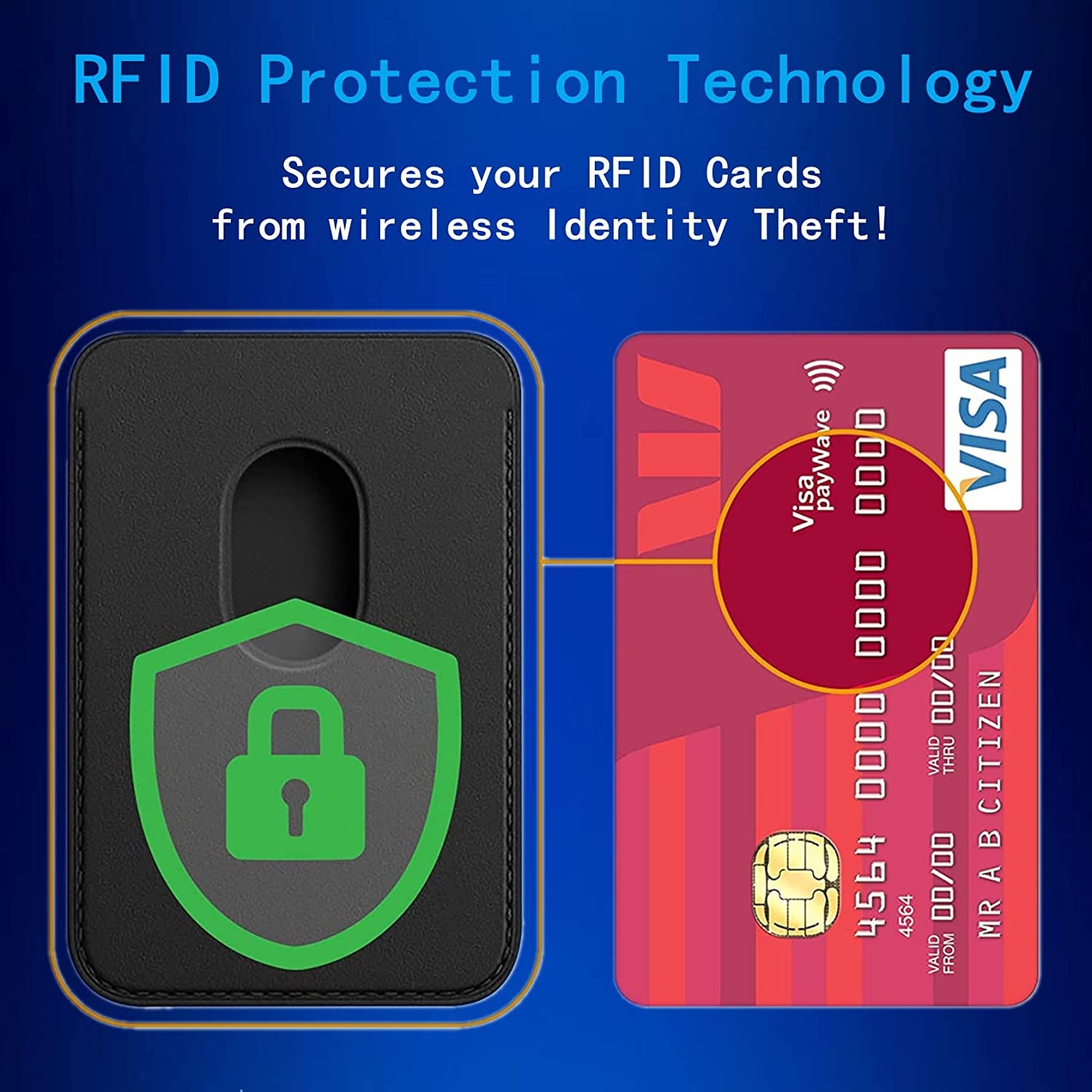 AIZHEM Magnetic Wallet for Iphone, Magnetic Leather Card Holder for Apple Magsafe, Mag Safe Cardholder Compatible with Iphone 12/13 Mini/Pro/Pro Max, Iphone 14 Series and Magsafe Case, Ink Blue  AIZHEM   