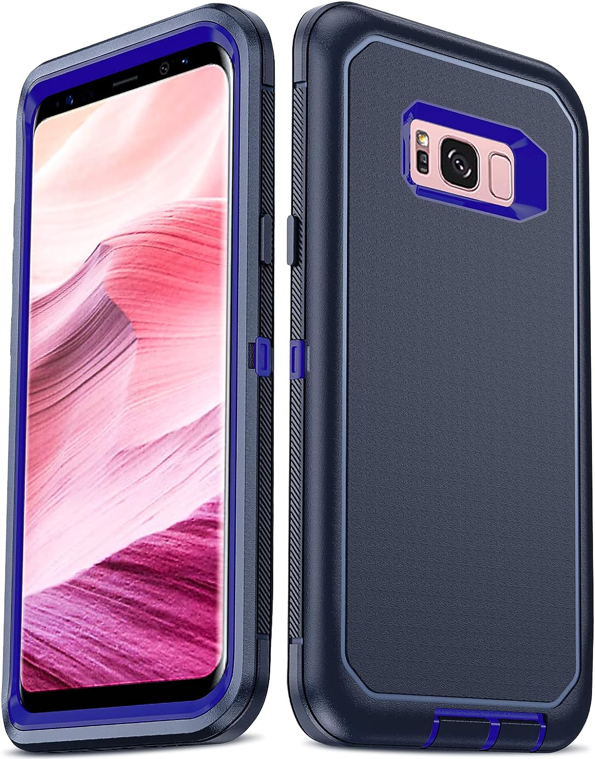 Leyi for Samsung Galaxy S8 plus Case, Upgrade 3-In-1 Full Body Shockproof Rubber Outer Cover Heavy Duty Tough Rugged Dustproof Defender Protection Case for Samsung Galaxy S8 Plus, Teal  LeYi Blue  