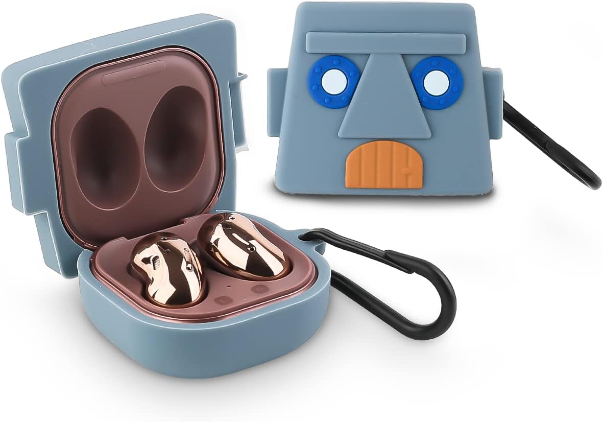 Fit Designed for Samsung Galaxy Buds2 Pro (2022) /Galaxy Buds 2 (2021) /Galaxy Buds Live (2020) /Galaxy Buds Pro (2021), Suublg Silicone Charging Case Protection Cover with Keychain (Estones)  Suublg RobotH  