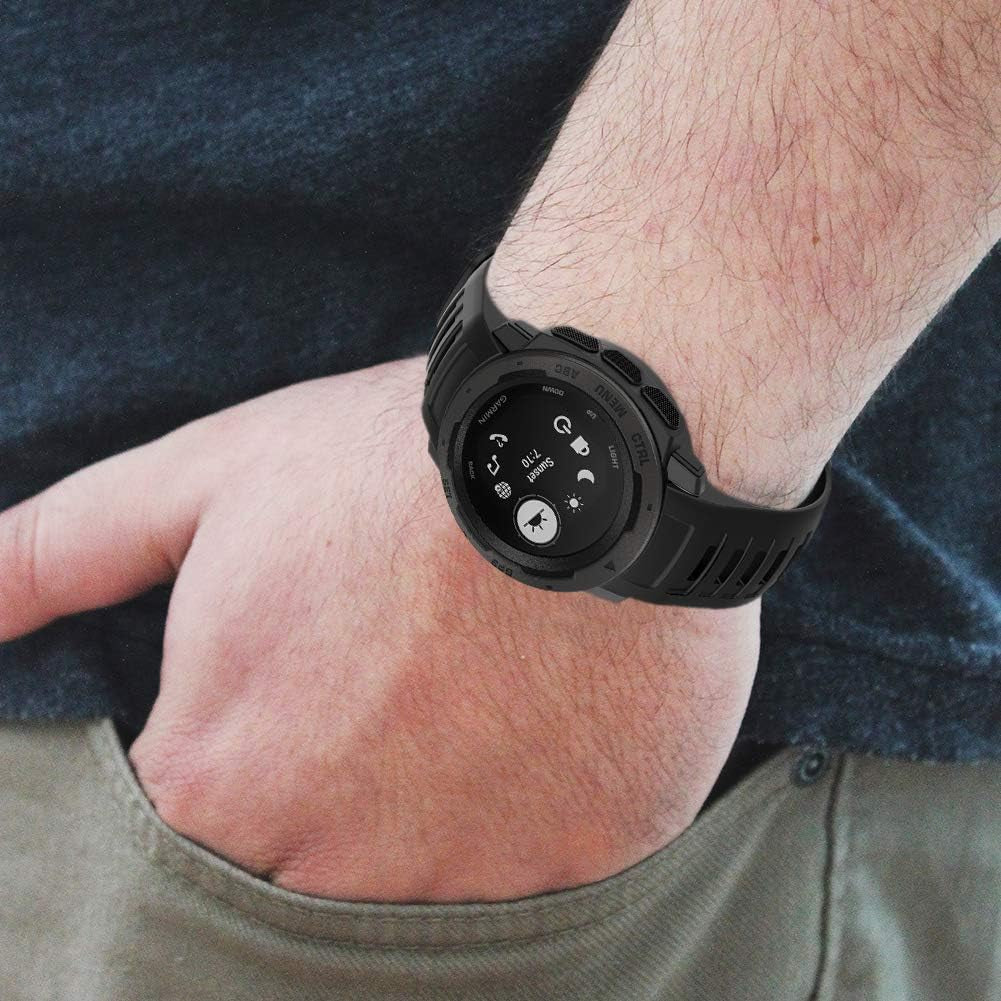 Vozehui Bands Compatible with Garmin Instinct Sports GPS, Soft Silicone Adjustable Replacement Wristbands for Garmin Instinct/Instinct Tide/Instinct Tactical  Vozehui   