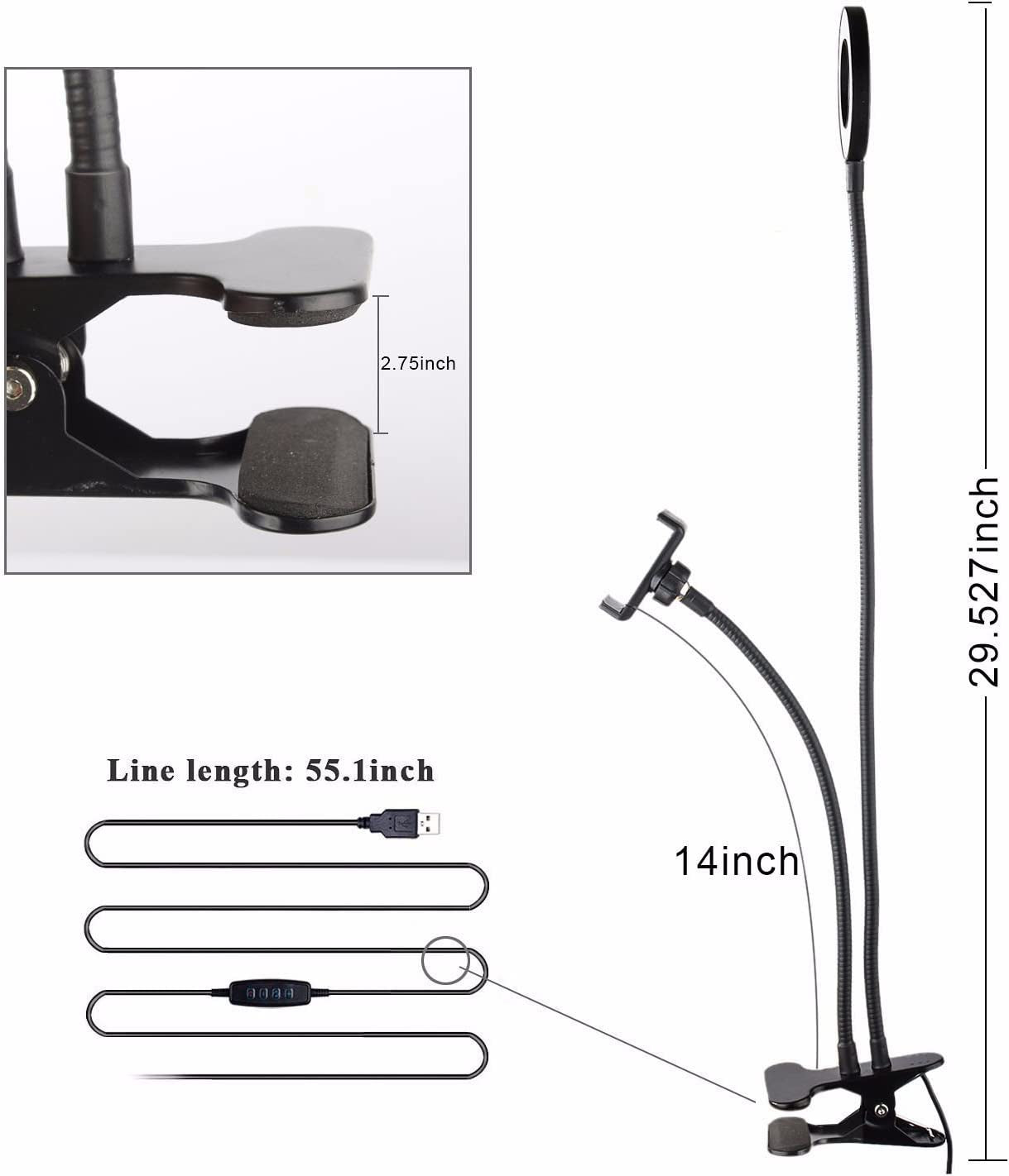 Sokani Selfie Ring Light with Cell Phone Holder and Stand Bracket for Youtube TIK Tok Tiktok Zoom Video Conference Live Stream Makeup Dimmable LED Circle Ringlight for Iphone Android Mobile Smartphone  Lazy   