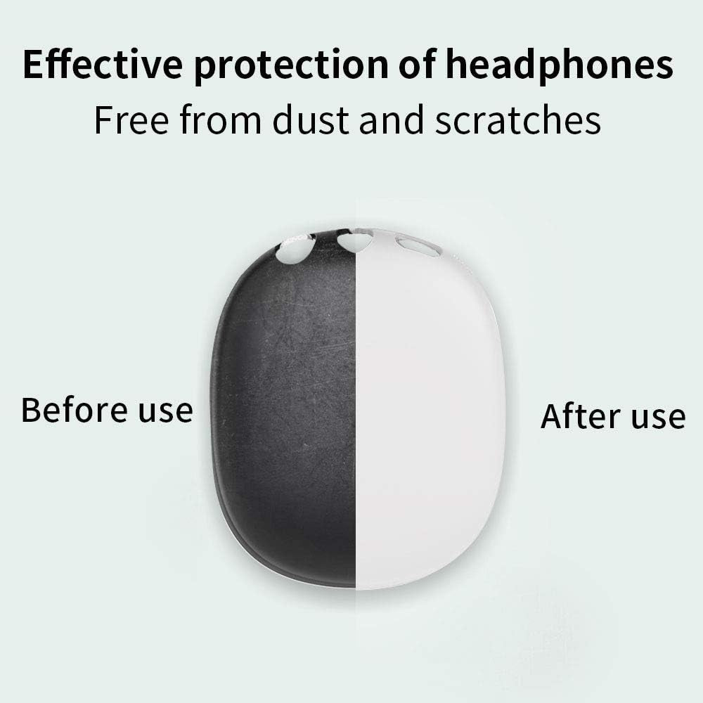 Fitturn Earpads Cover Case Compatible with Airpod Max Wireless Headphone, Silicone Anti-Scratch Protective Case for Airpod Max, Earcup Protectors Enrich Color & Prevent Earphones from Bumping (White)  FitTurn   