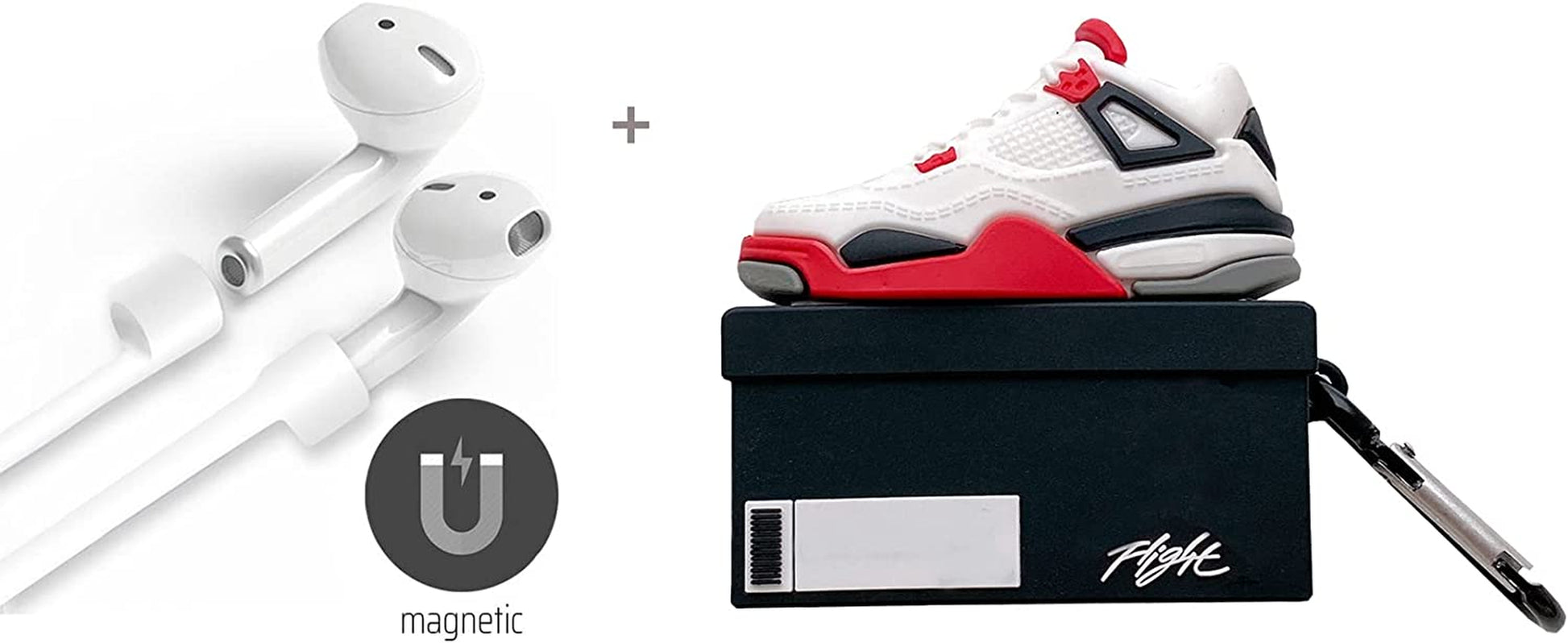 Noctiloros Cool Sneaker Case for Airpods Pro,Fun Shoe Box Headphone Case Cover with Keychain and Magnetic Anti-Loss Cord  Noctiloros   