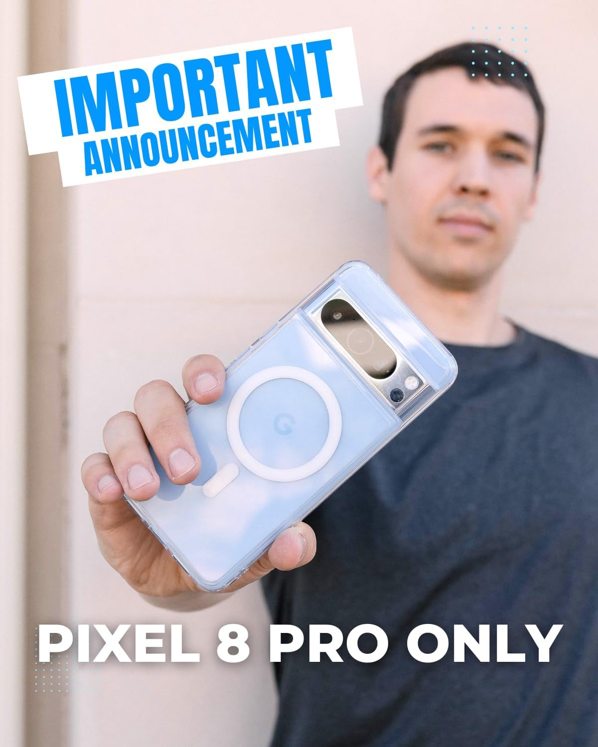 Caseborne Compatible with Google Pixel 8 Pro Case - [5-In-1] Ultra Clear Hybrid [Anti-Yellowing], Magnetic Compatible, with Screen Protector and Cameras Shield - Crystal Clear  Caseborne   