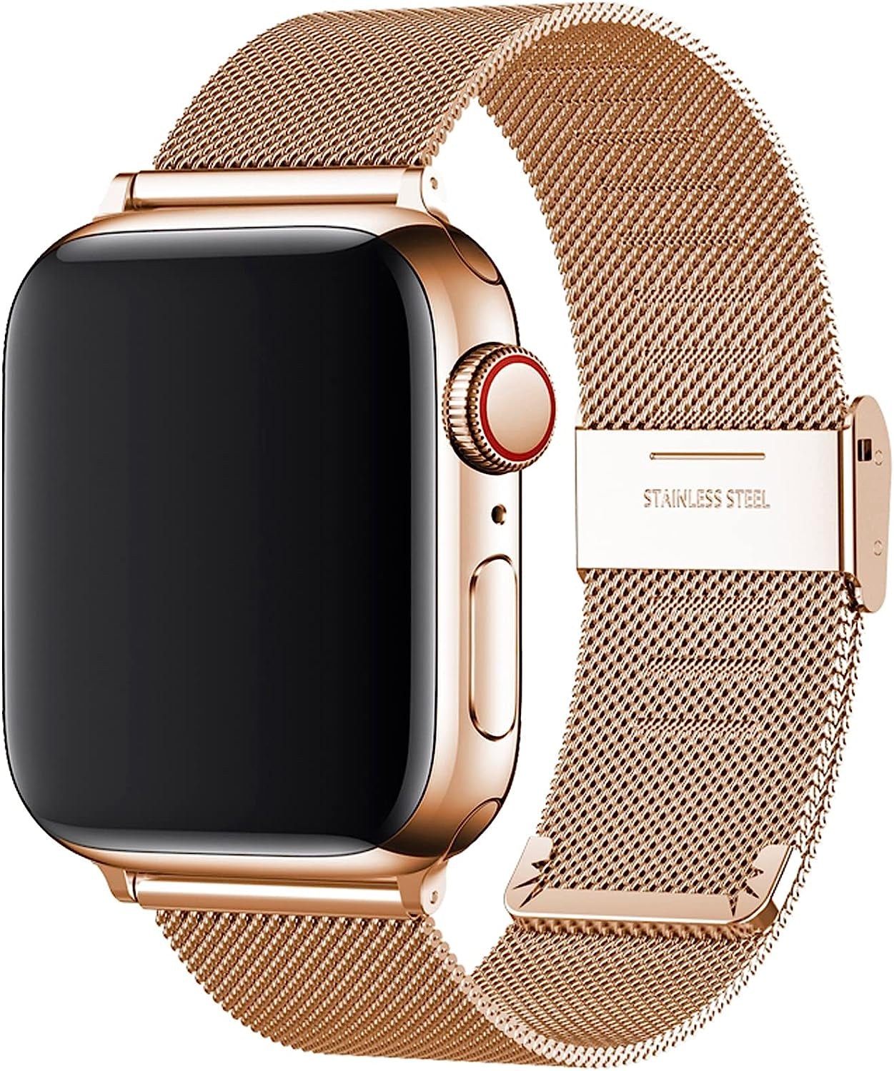 BHGOCA Compatible with Apple Watch Band Series 8 7 6 5 4 3 2 1 44Mm 38Mm 45Mm 40Mm 41Mm 49Mm 42Mm 38Mm, Stainless Steel Mesh Loop Watch Band for Iwatch Bands, Gold Apple Watch Bands for Women  BHGOCA   
