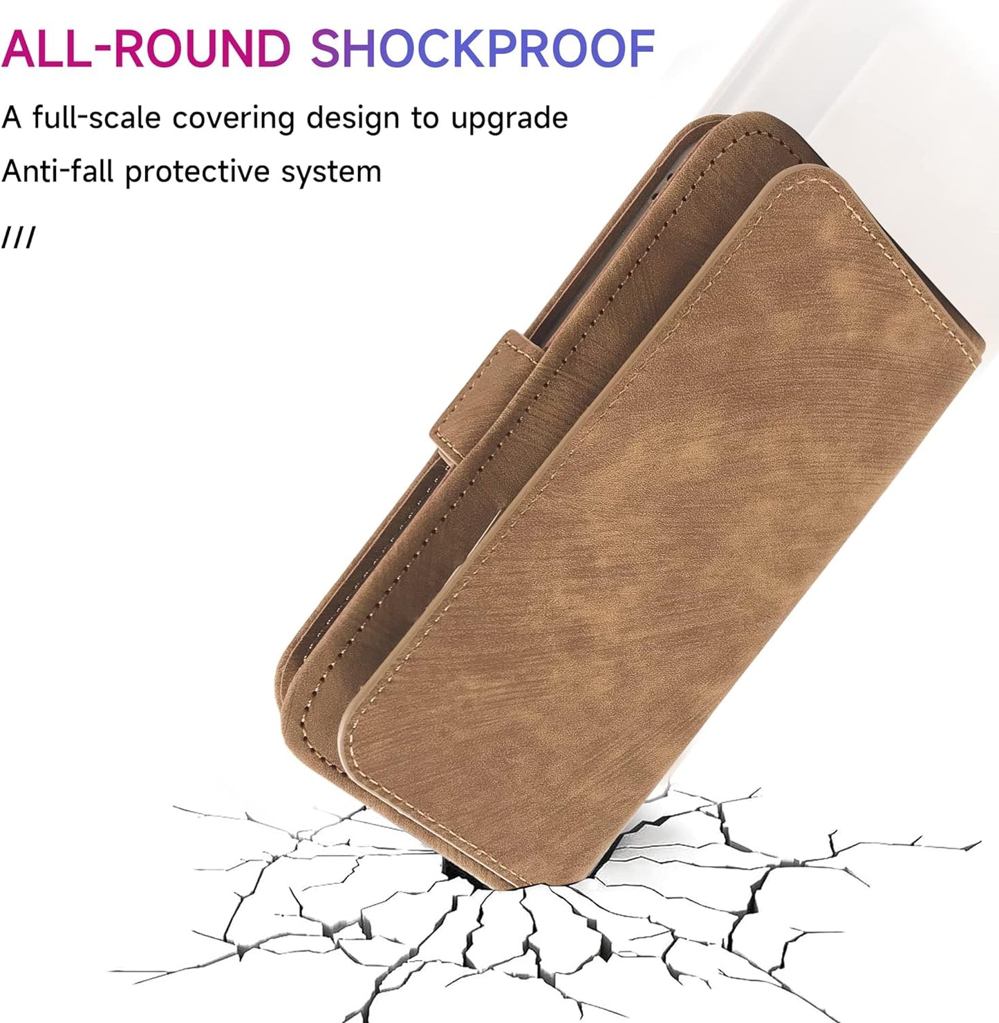 Furiet Compatible with LG G8 Thinq Wallet Case Wrist Strap Lanyard Leather Flip Card Holder Stand Cell Accessories Folio Phone Cover for LGG8 Thin Q G 8 LG8 G8Thinq Lgg8Thinq 8G Women Men Brown  Furiet   