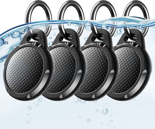 Waterproof Case for Airtag, 4 Pack Air Tag Keychain Holder Compatible with Apple Airtags, Ultra Durable Anti-Scratches Protective Case with Keyring/Strap for Luggage, Backpack, Dog Collar, Black  typecase   