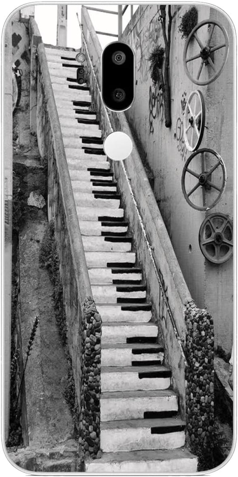 Compatible with LG G7 | LG G7 Thinq | LG G7 Fit | LG G7 One Case Piano Ladder Go toward Success 5 Cool Kids Girls Women Man Soft Flexible TPU Silicone Phone Case Clear  PTGVCTA   