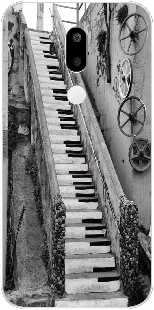 Compatible with LG G7 | LG G7 Thinq | LG G7 Fit | LG G7 One Case Piano Ladder Go toward Success 5 Cool Kids Girls Women Man Soft Flexible TPU Silicone Phone Case Clear  PTGVCTA   