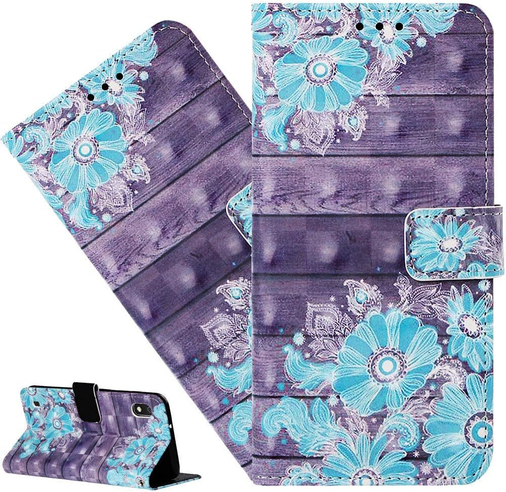 ISADENSER LG G8 Thinq Phone Case LG G8 Case Stylish for Girly Women [Wallet Stand] Kickstand Credit Cards Slot Cash Pockets PU Leather Flip Wallet Case for LG G8 Thinq (2019) 3D Rose Flower YB  ISADENSERR A] 3D Leather Pu -6 Yb  