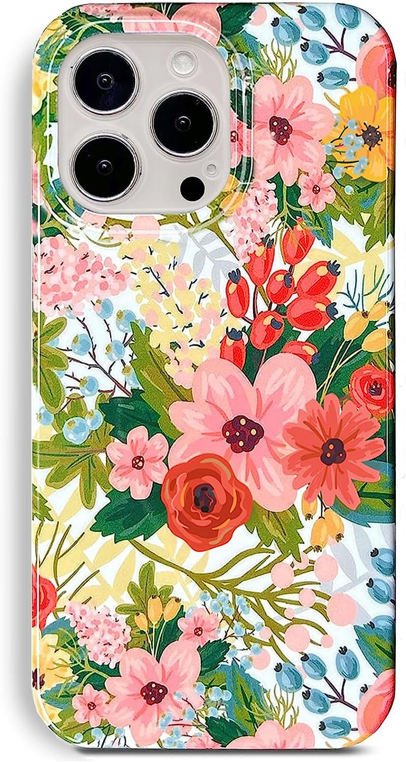 J.West for Iphone 14 Pro Case 6.1",Shiny Soft Shockproof Cute Clear Love-Heart Phone Protective Cover for Women,Glitter Plating Pattern Design TPU Bumper Slim Fit Phone Case for Girls  J.west Bouquet  