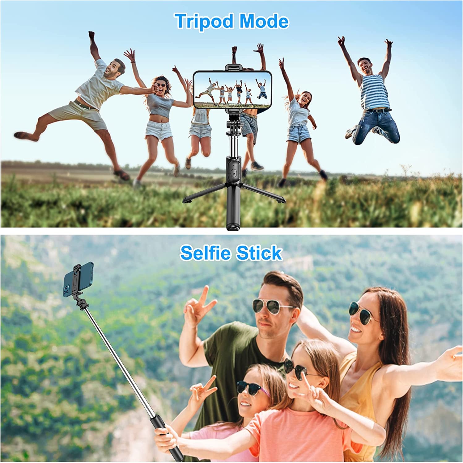 Selfie Stick, Extendable Selfie Stick Tripod with Wireless Remote and Tripod Stand, Portable, Lightweight, Compatible with Iphone 14 13 12 Pro Xs Max Xr X 8Plus 7, Samsung Smartphone and More  LDP   