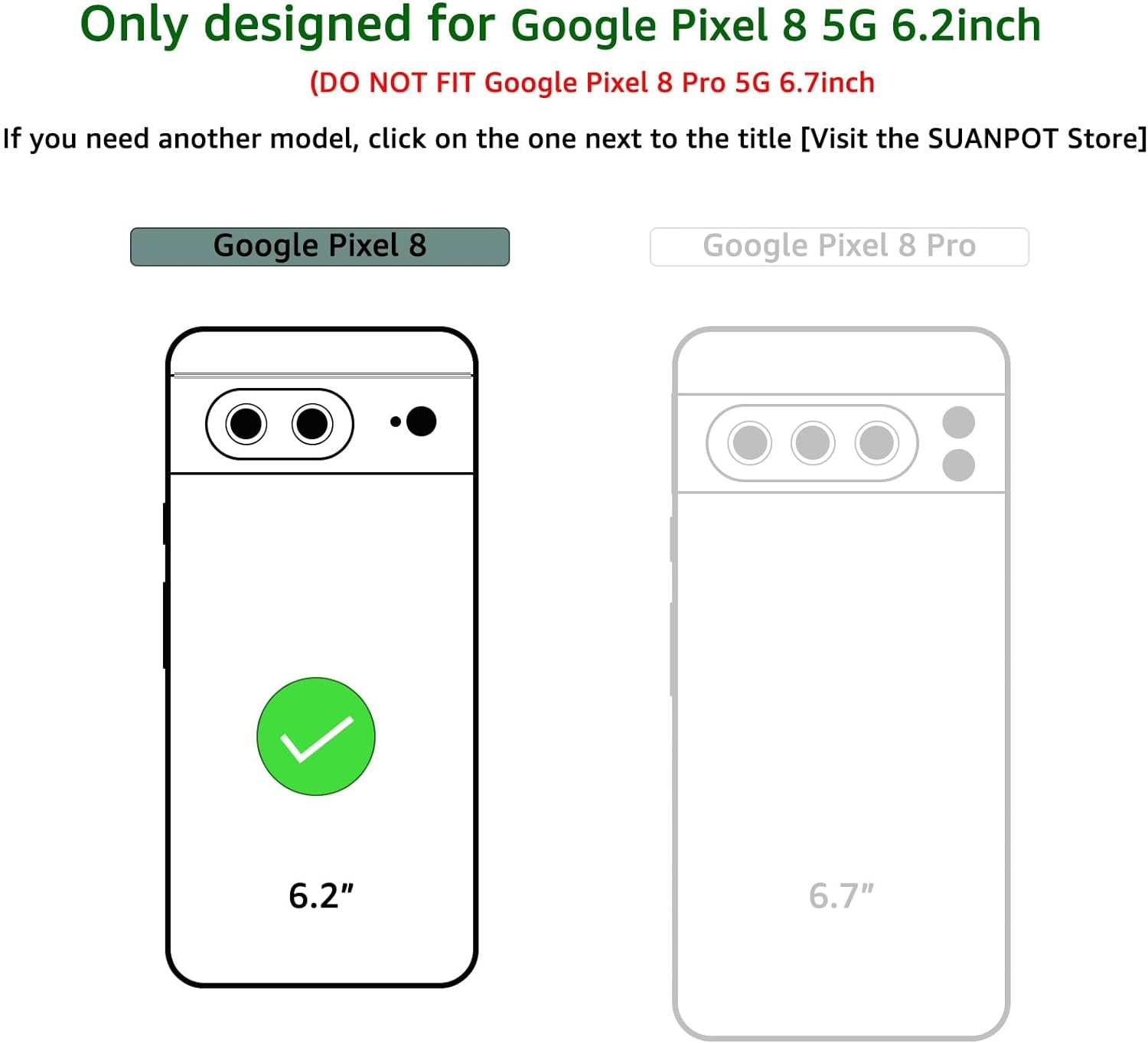 SUANPOT for Google Pixel 8 5G Wallet Case with RFID Blocking Credit Card Holder,Flip Book PU Leather Protective Cover Women Men for Pixel 8 Phone Case Blue Green  SUANPOT   