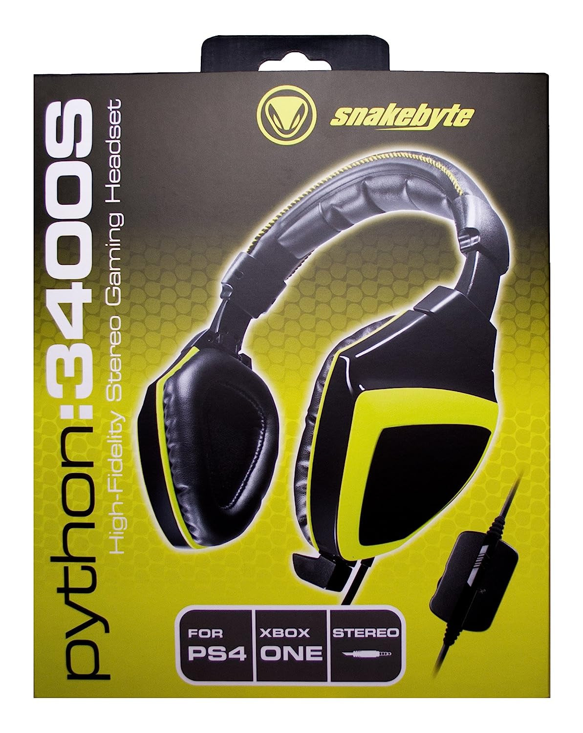 Snakebyte Snakebyte Python 3400S - Wired Stereo Gaming Headset for PS4 / Xbox One / PC / Tablet / Smartphone with 3.5Mm Jack - Playstation 3;Playstation 2;Playstation;  Snakebyte   
